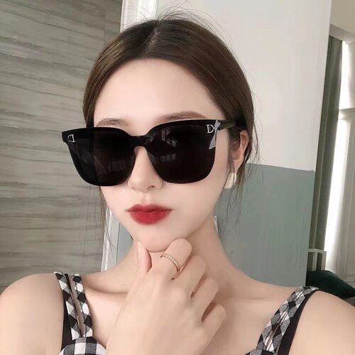 gm sunglasses female Korean version Internet celebrity same style big face sunglasses driving glasses sunglasses factory approved one piece drop shipping