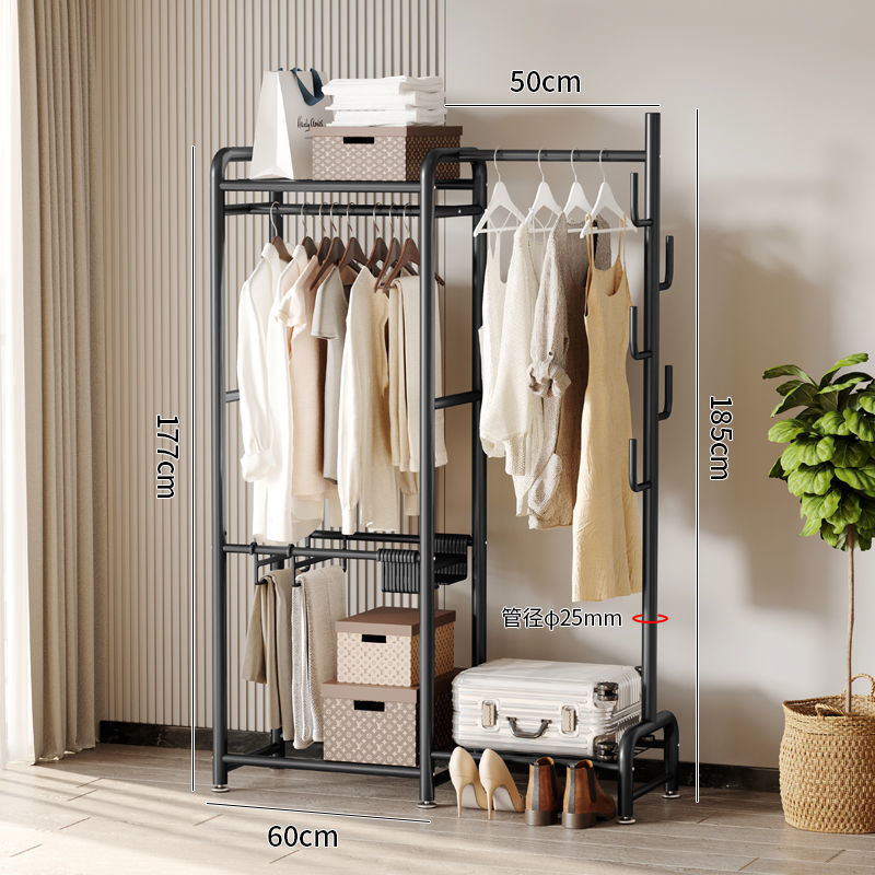 (싱글로드 + 바지 랙 + 긴 의류 area-60cm 매트 블랙
