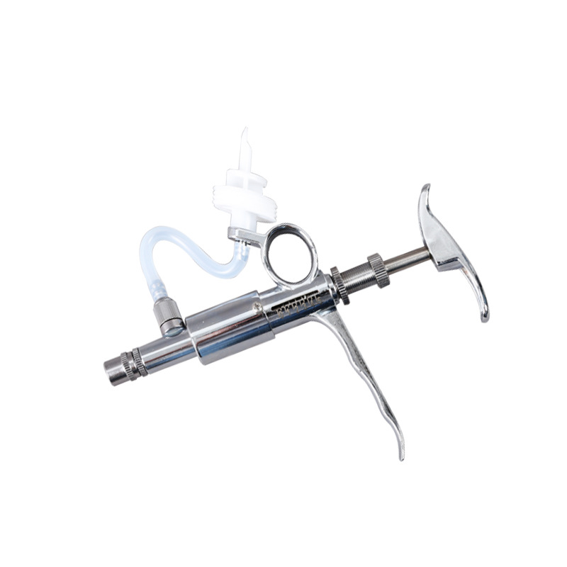 Dispositivo continuo de la inyección de la vacuna 5ml para la jeringuilla continua del acero inoxidable de los cerdos para el arma Veterinario de la inyección de la vacuna del metal de las ovejas