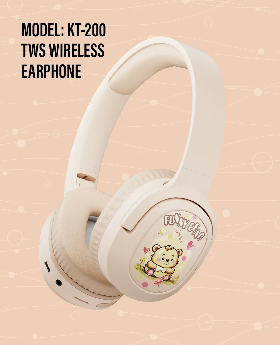 Nuevo KT-200 transfronterizo de celebridades de Internet auriculares Bluetooth patrón de dibujos animados lindo auriculares de aprendizaje para niños al por mayor image 10