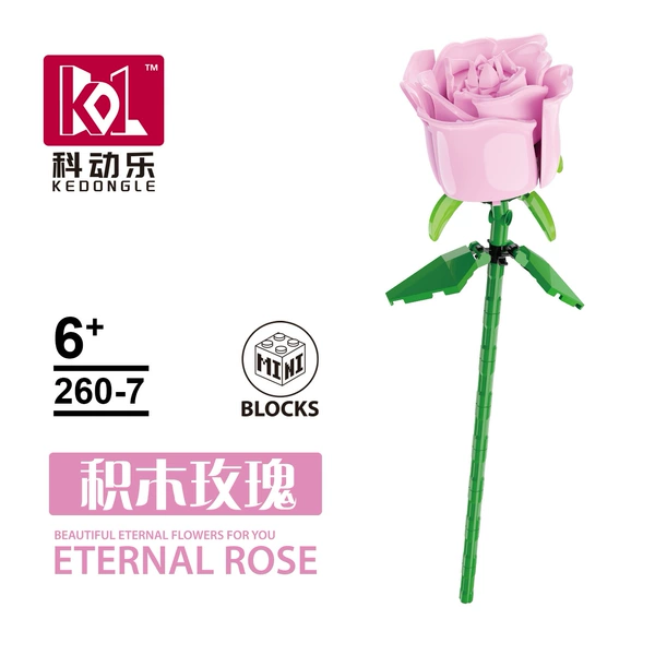 260-7D, pink rose (bag)