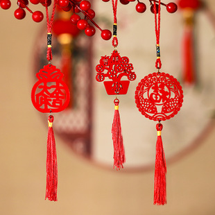 Year of the Snake Spring Festival Dragon Boat Festival Gift Decoration Wooden Sign Bonsai Entrance Flower Outdoor Tree Hanging Decoration Property Mall Decoration
