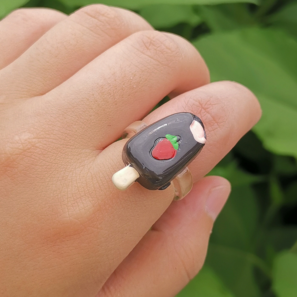 wholesale jewelry cartoon irregular ice cream ring Nihaojewelry