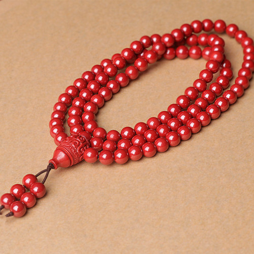 108 Buddha Beads Cinnabar Bracelet Purple Gold Sand Multi-circle Bracelet for Men and Women Raw Mineral Imperial Sand Sweater Chain Live Supply