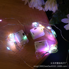 发光礼品灯LED10灯花环发光机芯  铜线铜丝灯串装饰灯纽扣电池盒
