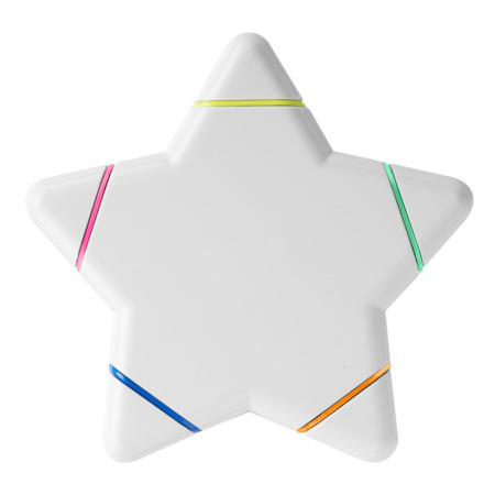 Fluorescente de estrella de cinco puntas de cinco colores