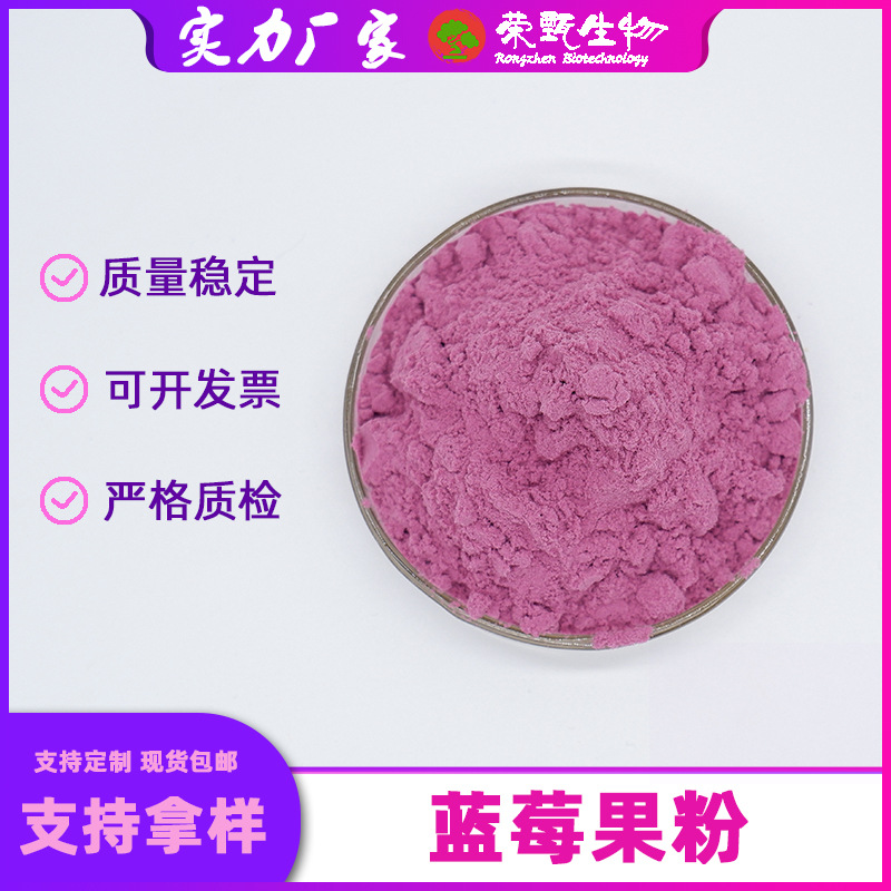 蓝莓果粉99%蓝莓提取物喷雾干燥固体饮料速溶果粉荣甄生物包邮