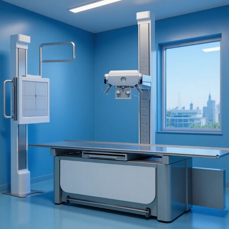 Radiografía digital de rayos X con columna de cama plana DR - 50R1