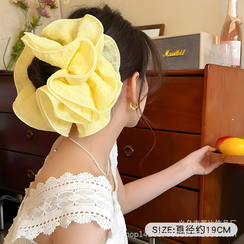 봄과 여름 분위기 느낌 대장 머리 반지 머리 밧줄 여성 2025 새로운 한국 헤어 밴드 시니어 느낌 도매