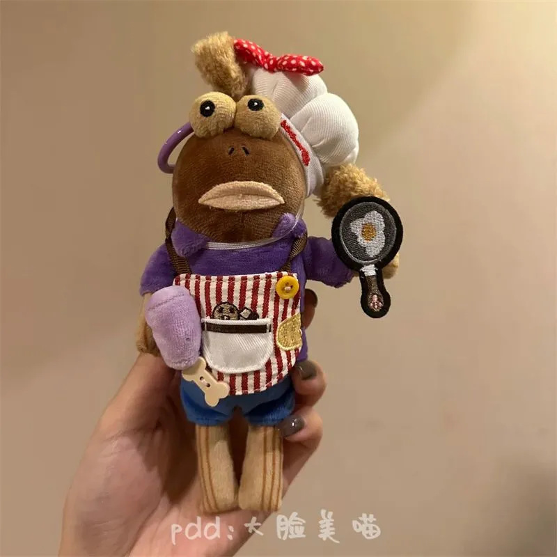 Ugly Fish Chef Set: Adorable and Quirky Plush Dolls and Keychain Accessories from Bikini Bottom