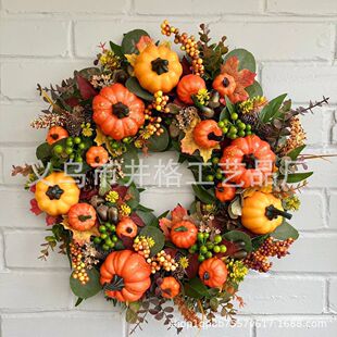 2025 Cross-Border Popular Christmas Wreath Rattan 30/40/50/60cm Christmas Decoration Wreath Ornaments Scene