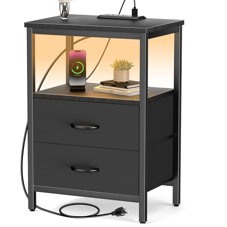 Mesa de té transfronteriza mesa lateral pequeña oficina sala de estar dormitorio mesa de baño estante de madera de hierro esquina