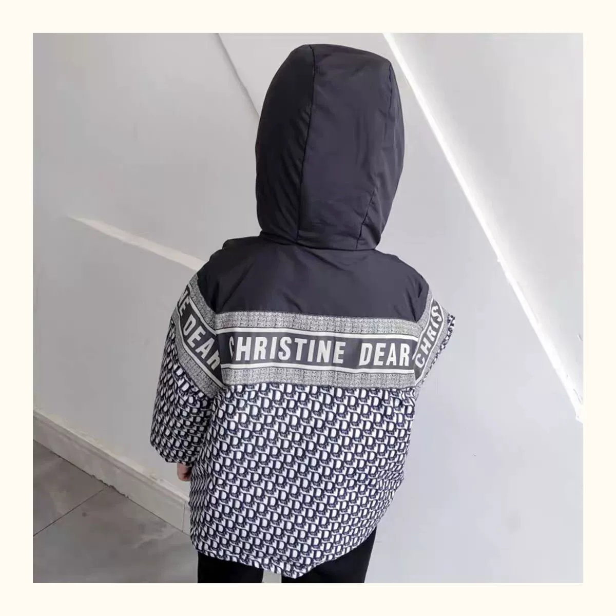 Children's winter down jacket for boys with down, western style