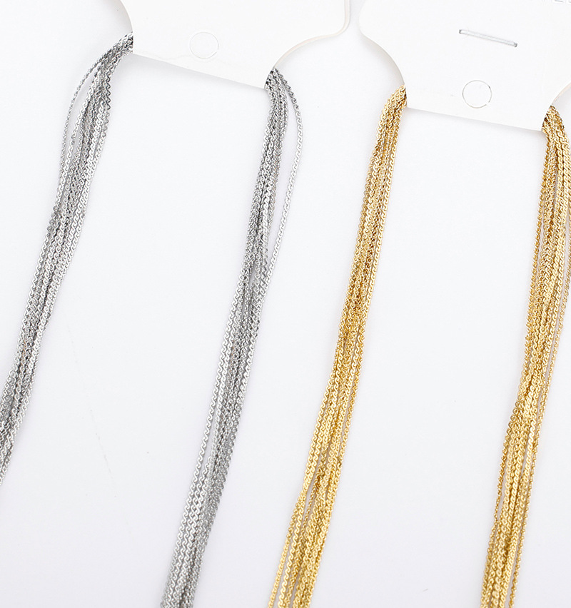 21g Weight Chain Jewelry Making Type 40+5cm Jewelry Making Size DIY Jewelry Accessories Classification 10 PCS/Package Quantity 304 Stainless Steel Material Solid Color Pattern All Seasons Season Plating Design Basic, Simple Style Style 10 PCS/Package 304 Stainless Steel 40+5cm Jewelry Accessories Chain