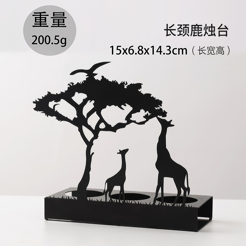 新款创意金属烛台家居装饰欧式简约铁艺烛台摆件夜晚氛围道具装饰|undefined