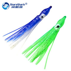 10 pieces/bag glow-in-the-dark mixed soft plastic lure imitation squid octopus boat fishing shore casting sea fishing bait