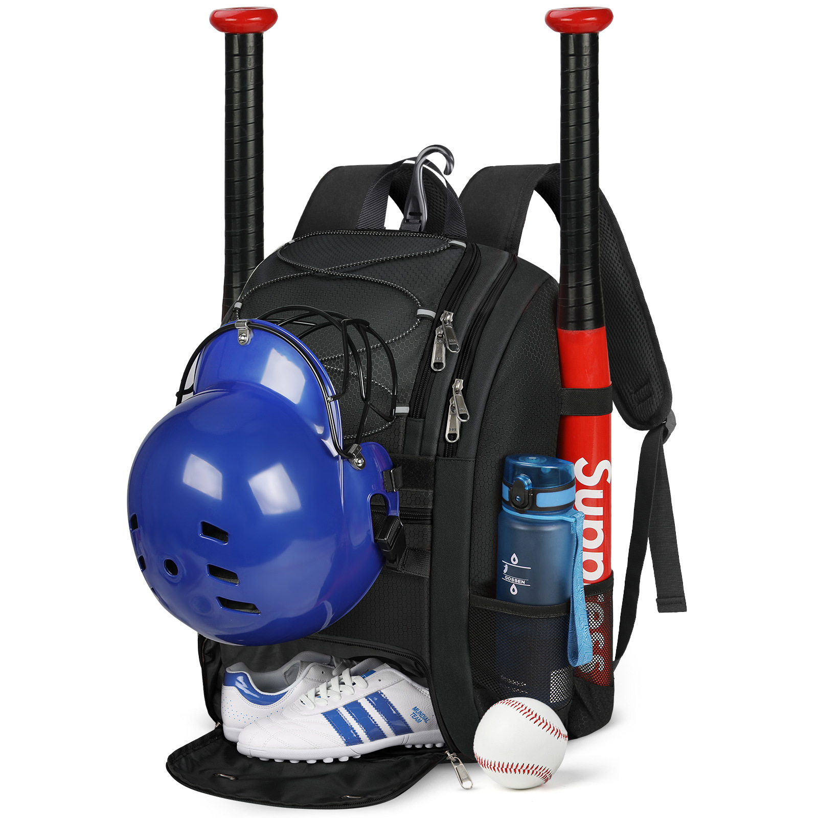 IGOLUMON bolso de béisbol impermeable de gran capacidad mochila deportiva para hombre con compartimento independiente para zapatos