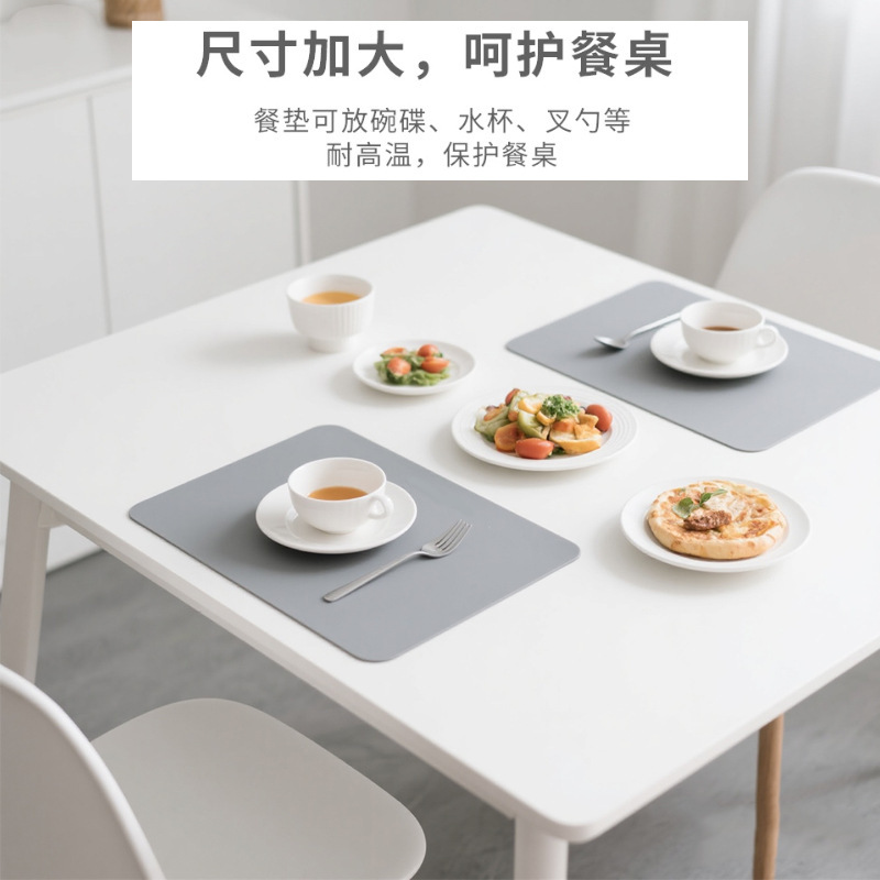 跨境隔热隔烫加厚硅胶餐桌垫多功能长方形餐垫防滑防油垫硅胶桌垫|undefined