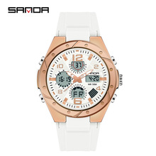 SANDA三达6062多功能防水电子运动情侣女士双显手表电商热销手表