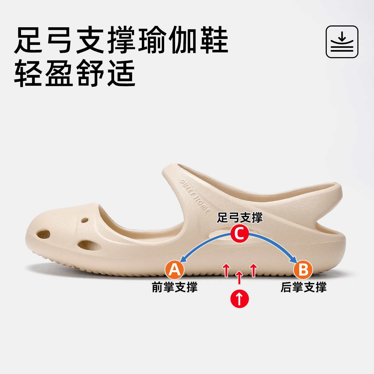 Zapatos Croc para mujer 2026 Nuevo verano interior antideslizante transpirable sin olor hogar Baotou zapatillas anticolisión EVA respetuosas con el medio ambiente