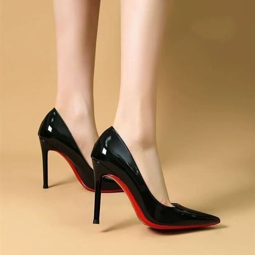 Fairy style pointed point thin heel nude single-layer shoes for women 2025 spring and autumn new fashion lacquer super high heel sandals for women