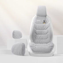 新款汽车坐垫四季通用亚麻座套小蛮腰可爱网红ins女神卡通款座垫