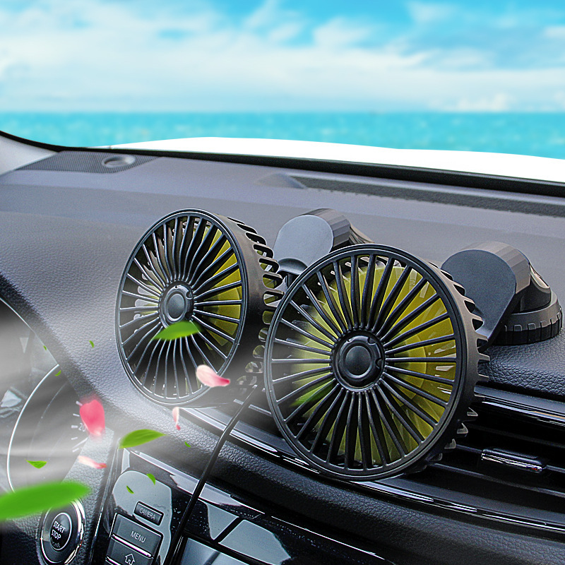 Nuevo ventilador de doble cabeza ajustable con mini ventilador eléctrico de carga USB