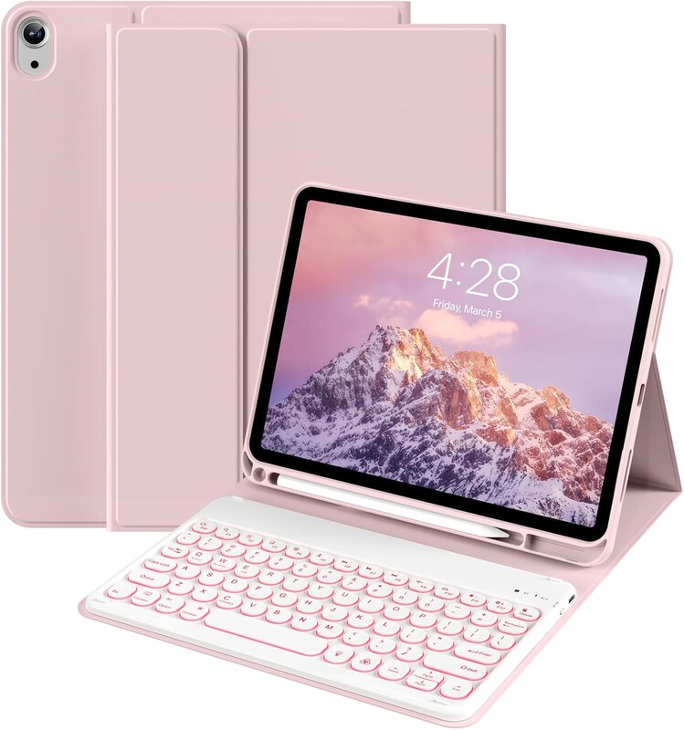 Apple 2025 iPad air 11 世代保護ケース Air13 タブレットレザーケース磁気 Bluetooth キーボードペンスロット付き|undefined
