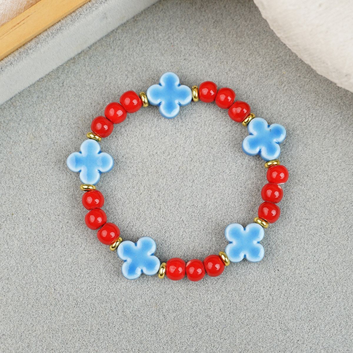 Jingdezhen pulsera de cerámica de verano mujer alta sensación galletas serie de gatos nicho diseño universal pulsera alta sensación