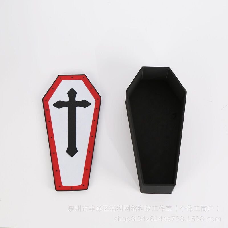 1Pc Coffin Shape Jewelry Box, Multifunctional Ring Holder with Bedroom Dresser Decoration Organizer