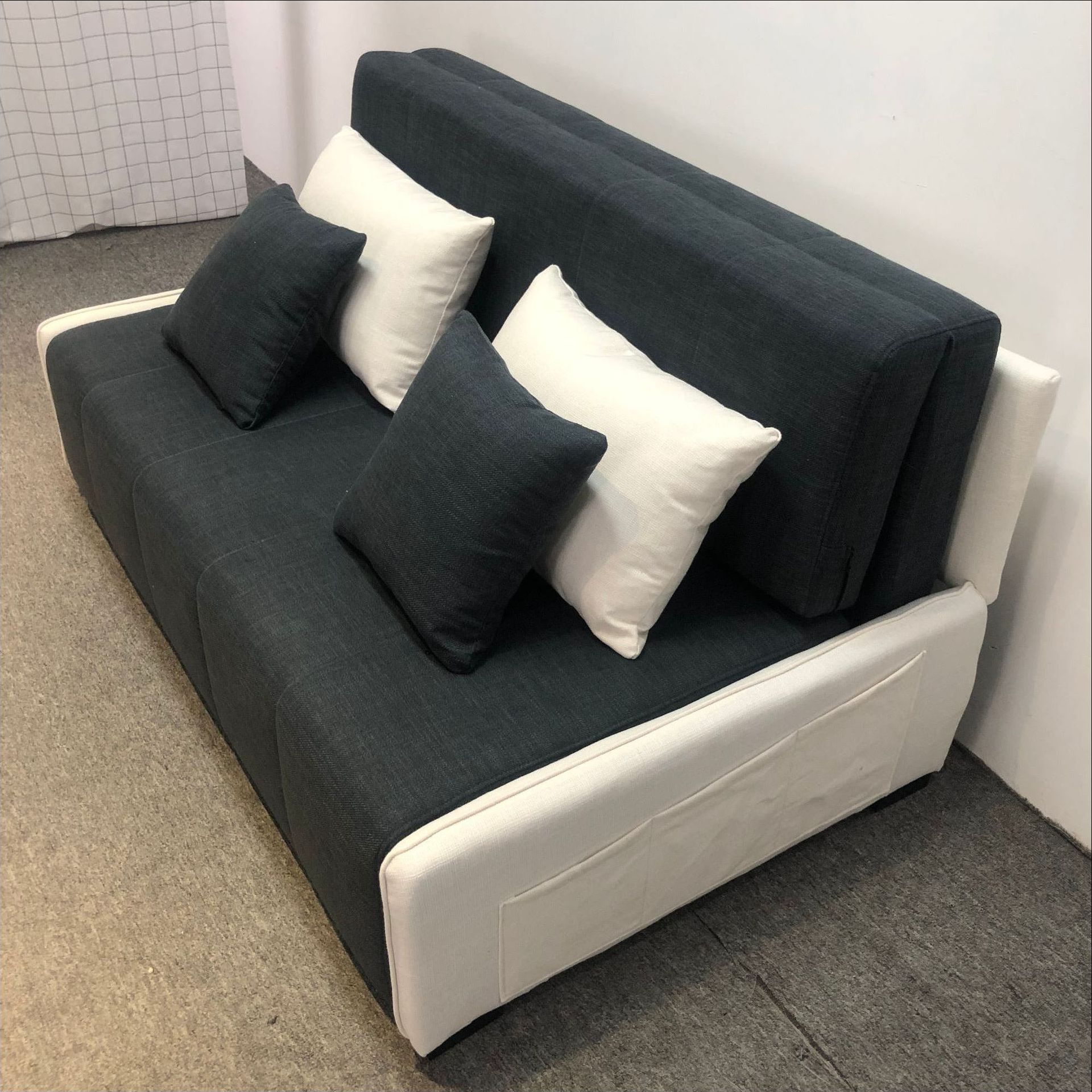 Sofá cama multifuncional de algodón imitación tela de doble propósito sala de estar dormitorio apartamento peinar image 3