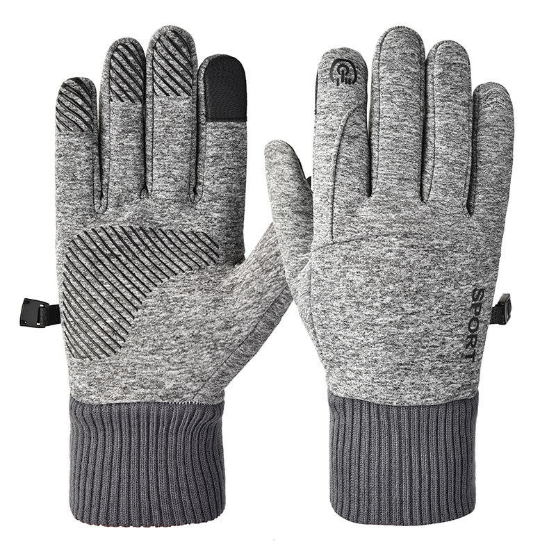 Fleece warm gloves Men's and women's touch screen cycling cold and waterproof outdoor gloves_maomaolike.com