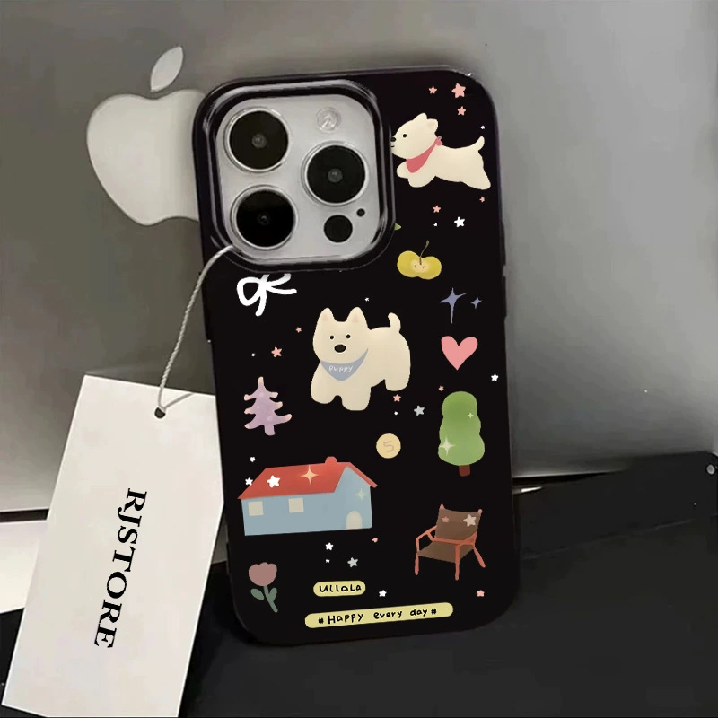 Мультяшный чехол совместимый с Apple, милый чехол для iPhone 15, для 14 Pro Max