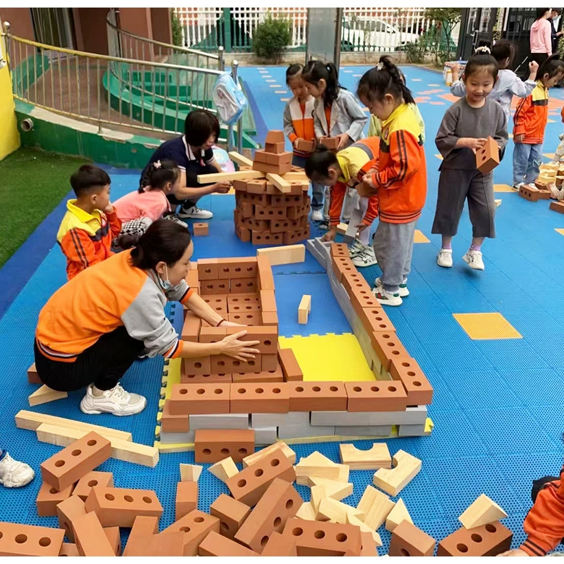 Раннее развитие, детский сад, большой детский красный кирпич, игрушка, строительная площадка, строительный блок из пенопласта EVA, архитектурный дом