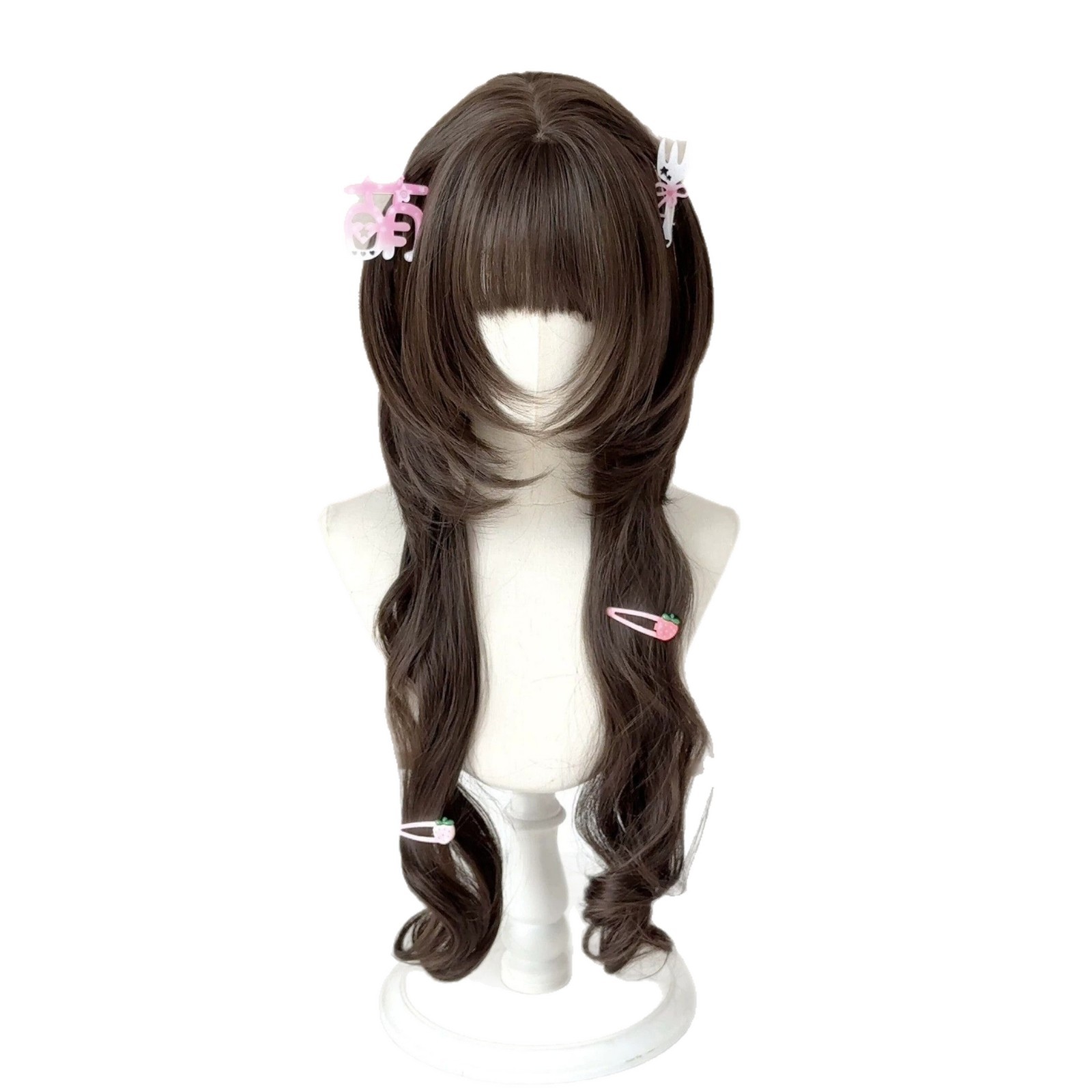 コニー 全頭ウィッグ 女性用 ロングカーリーヘアのハイレベルなクラゲスタイル デイリースイートガール ボリュームのあるロリータウィッグ