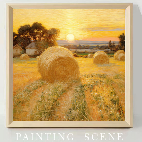 Niche Art Decorative Painting Impressionist Style Pastoral Landscape Painting Fresh and Healing B&B Wall Hanging Painting