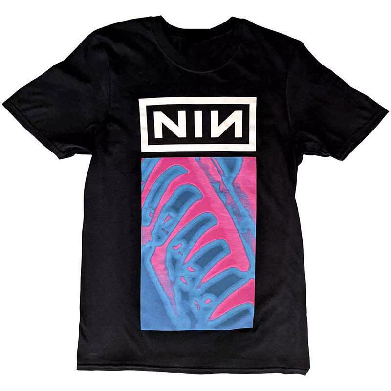 American Rock Music Nine Inch Nails 9inch Nails Band Loose Men's and Women's Short-Sleeved T-Shirt Summer American Rock Music Nine Inch Nails 9inch Nails Band Loose Men's and Women's Short-Sleeved T-Shirt Summer