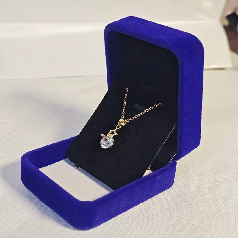 Caja de joyería de lana de textura de cabello redondeada caja de collares al por mayor caja de pendientes colgante brazalete caja de anillo caja de joyería caja de embalaje