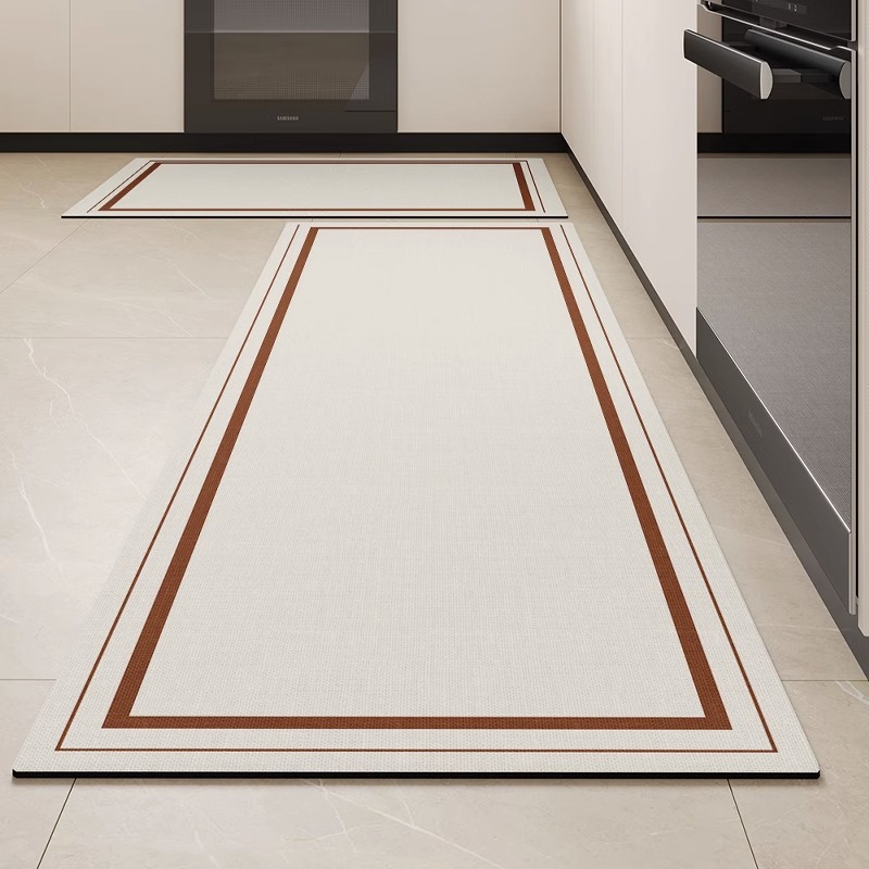 Alfombrilla de cocina simple, tira larga, alfombra de barro de diatomeas antideslizante, que absorbe agua y aceite, almohadilla de pie resistente a la suciedad de la puerta de corte doméstico