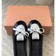 Miaojia Forrest Gump Training Shoes 2024 Spring and Summer New French Ballet Flat Shoes Round Toe Lace-up Single-layer Shoes for Women