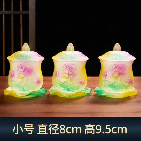 [小号黄彩色琉璃三连杯]