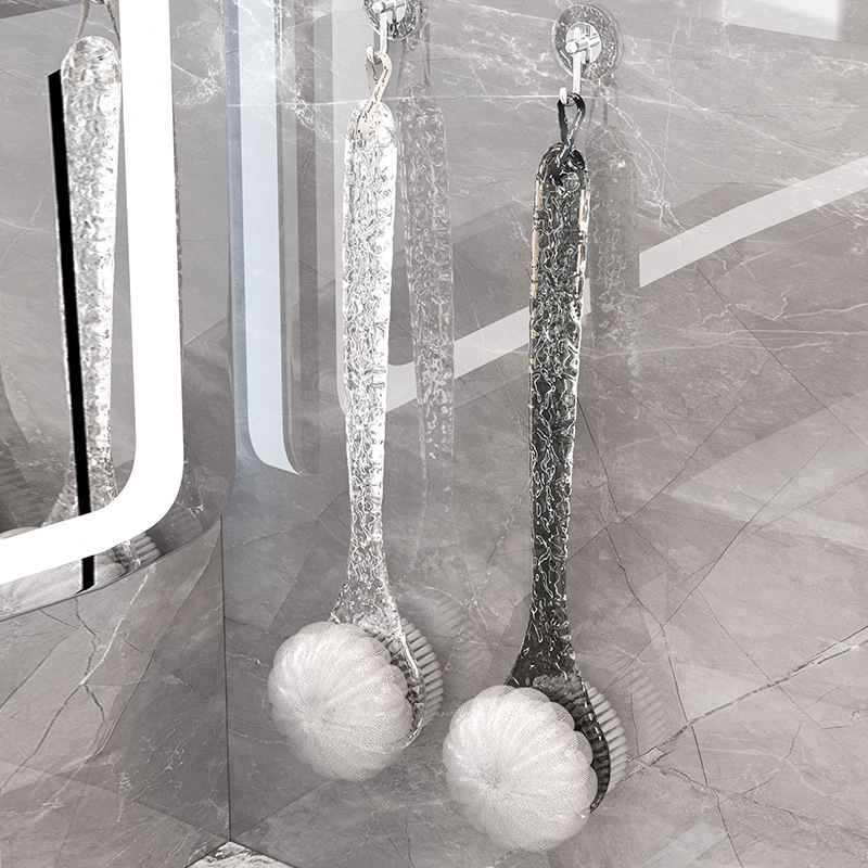 Cepillo de baño, frotamiento trasero, mango largo, cepillo de baño de doble cara, cepillo de pelo suave, cepillo de baño, artefacto de frotamiento trasero, cepillo de frotamiento trasero