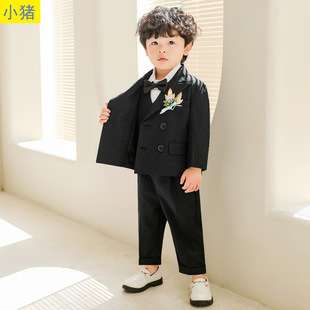Boys' Suits, New Autumn and Winter Flower Girl Wedding Clothes, Performance Clothes, Children's British Performance Clothes, Baby's First Birthday