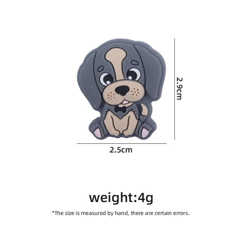 Bebé suministros de dibujos animados animal silicona perro mordedor creativo DIY bebé molar pezón anti-caída cadena Accesorios