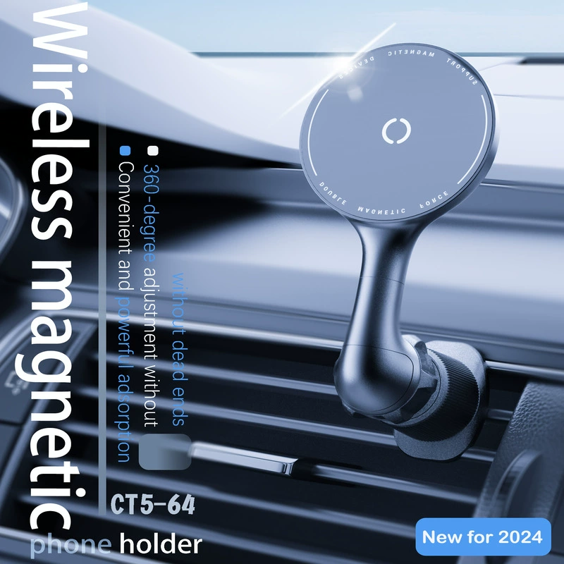Автомобильный беспроводной зарядный кронштейн мобильного телефона вращается на 360 градусов