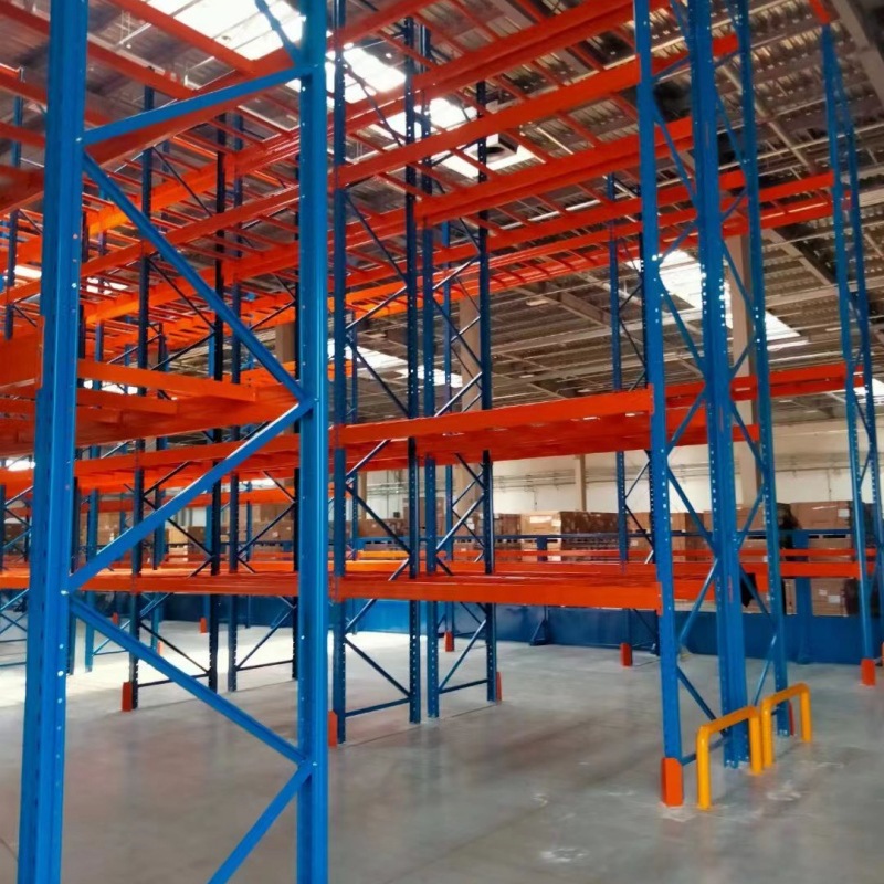 Estanterías de alta resistencia para empresas, fábrica en Dongguan, almacén con columnas gruesas de gran altura para almacenamiento de palets.