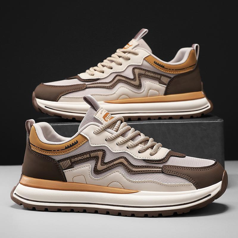 Zapatos de hombre Forrest Gump de estilo explosivo en vivo 2025 Four Seasons Trend Zapatos casuales de moda transpirables de malla de suela gruesa Calzado deportivo de todo fósforo