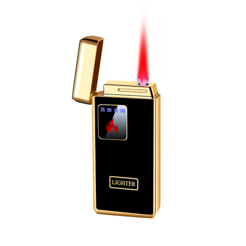 The same gas-electric lighter touch-sensitive metal inflatable windproof lighter is issued by the piano paint manufacturer