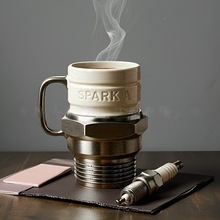 跨境新款Spark Plug Mug适合汽车迷收藏家独创火花塞马克杯咖啡杯