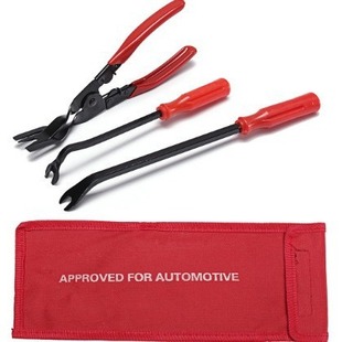 3-piece set of light-opening pliers press-down rubber buckle removal pliers + door plastic buckle screwdriver